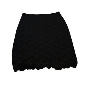 Eye Candy Black Lace Skirt‎ Lined Party Cocktail Mini Skirt Size Medium Large